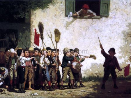 Young Soldiers by William Penn Morgan - Hand-Painted Oil Painting on Canvas Online Hot Sale