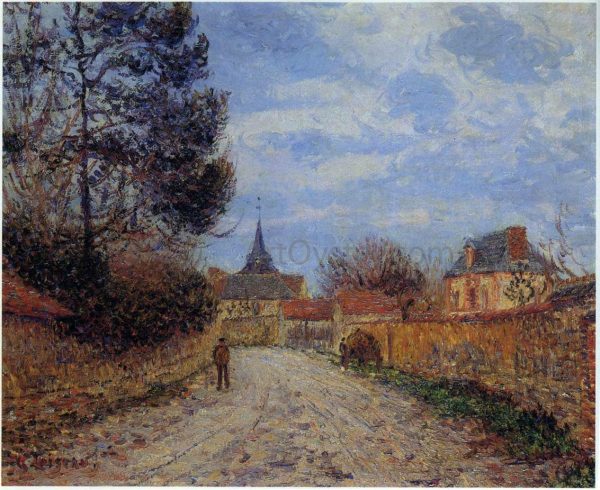 Church at Notre Dame by the Eure by Gustave Loiseau - Hand-Painted Oil Painting on Canvas on Sale