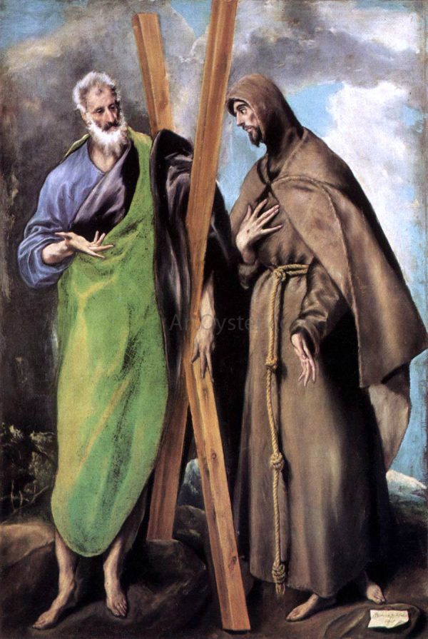 St Andrew and St Francis by El Greco - Hand-Painted Oil Painting on Canvas Online