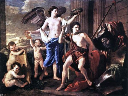 The Victorious David by Nicolas Poussin - Hand-Painted Oil Painting on Canvas Sale