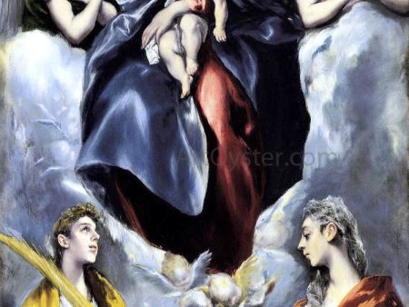 The Virgin and Child with St Martina and St Agnes by El Greco - Hand-Painted Oil Painting on Canvas Online Sale