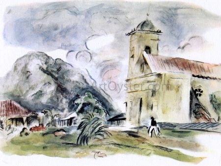 A  Church in Cuba by Jules Pascin - Hand-Painted Oil Painting on Canvas Online Sale