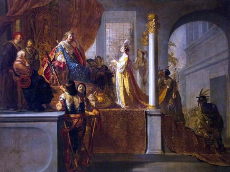 Queen of Sheba Before Solomon by Nicolaus Knupfer - Hand-Painted Oil Painting on Canvas Supply