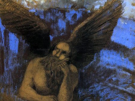 Aged Angel by Odilon Redon - Hand-Painted Oil Painting on Canvas Hot on Sale