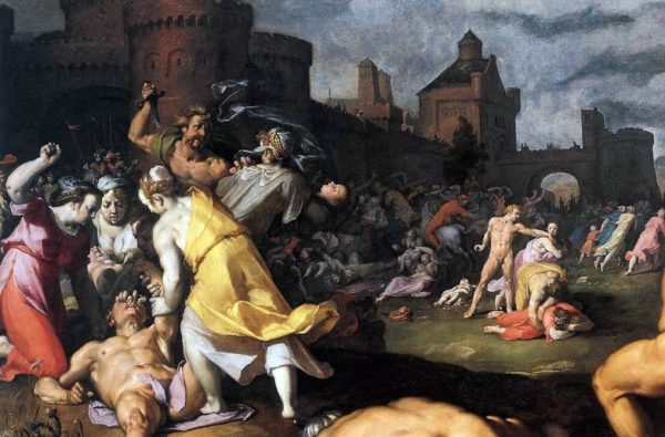 Massacre of the Innocents (detail) by Cornelis Van Haarlem - Hand-Painted Oil Painting on Canvas Online Sale