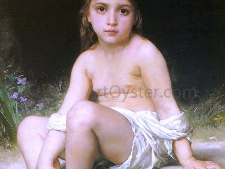 A Child at Bath by William Adolphe Bouguereau - Hand-Painted Oil Painting on Canvas Hot on Sale