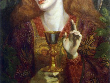 A Damsel of the Sanct Grael by Dante Gabriel Rossetti - Hand-Painted Oil Painting on Canvas Sale