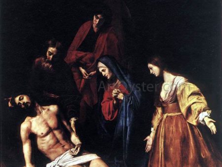 Entombment by Nicolas Tournier - Hand-Painted Oil Painting on Canvas on Sale