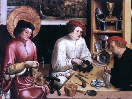 St Eligius in the Workshop by Niklaus Manuel - Hand-Painted Oil Painting on Canvas Cheap