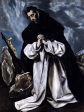 St Dominic in Prayer by El Greco - Hand-Painted Oil Painting on Canvas Hot on Sale