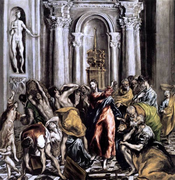 The Purification of the Temple by El Greco - Hand-Painted Oil Painting on Canvas Cheap