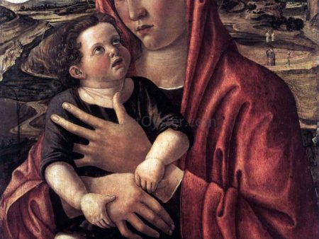 Madonna, with Child Standing on a Parapet by Giovanni Bellini - Hand-Painted Oil Painting on Canvas Cheap