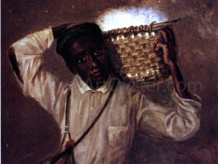 Young Boy with Cotton Basket on Shoulders by William Aiken Walker - Hand-Painted Oil Painting on Canvas Cheap