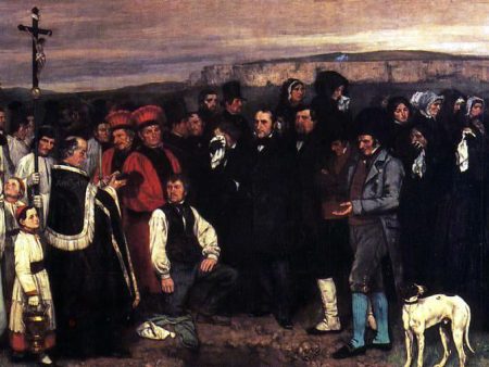 A Burial at Ornhans by Gustave Courbet - Hand-Painted Oil Painting on Canvas Cheap