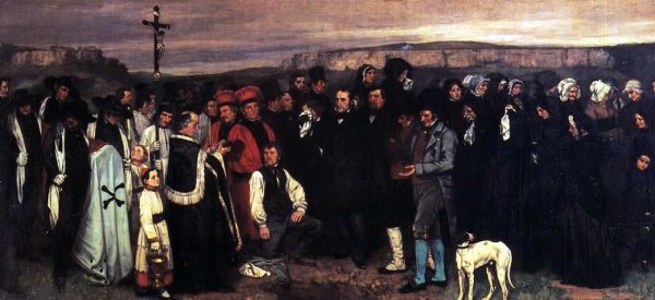 A Burial at Ornhans by Gustave Courbet - Hand-Painted Oil Painting on Canvas Cheap