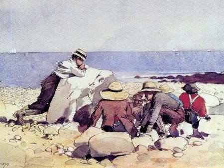 A Clam Bake by Winslow Homer - Hand-Painted Oil Painting on Canvas on Sale