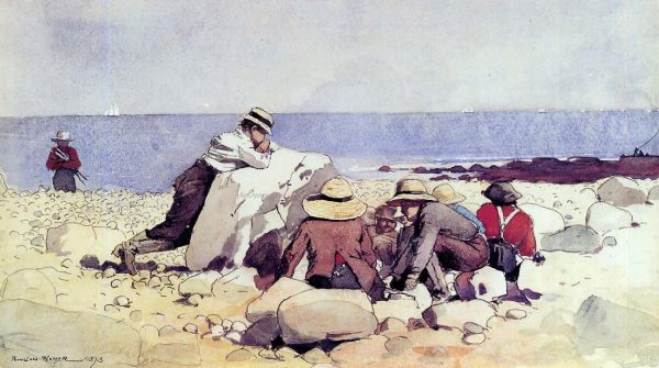 A Clam Bake by Winslow Homer - Hand-Painted Oil Painting on Canvas on Sale