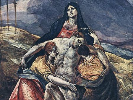 The Pieta (The Lamentation of Christ) by El Greco - Hand-Painted Oil Painting on Canvas For Discount