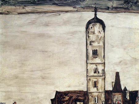 Church in Stein on the Danube by Egon Schiele - Hand-Painted Oil Painting on Canvas Supply