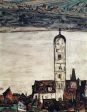 Church in Stein on the Danube by Egon Schiele - Hand-Painted Oil Painting on Canvas Supply