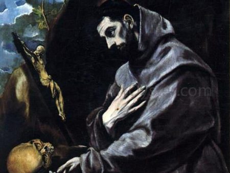 St Francis Praying by El Greco - Hand-Painted Oil Painting on Canvas Fashion