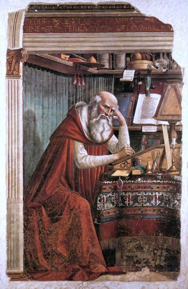 St Jerome in his Study by Domenico Ghirlandaio - Hand-Painted Oil Painting on Canvas Online Sale