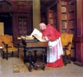 A Cardinal In His Study by Giovanni Paolo Bedini - Hand-Painted Oil Painting on Canvas Fashion