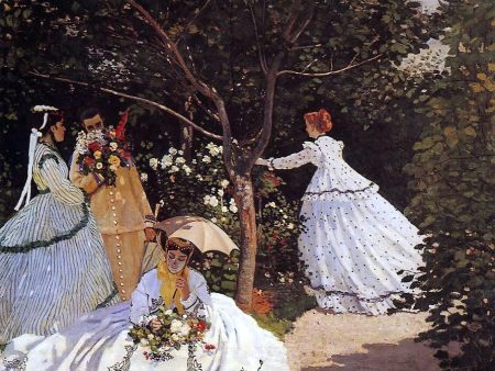 Women in the Garden by Claude Oscar Monet - Hand-Painted Oil Painting on Canvas on Sale