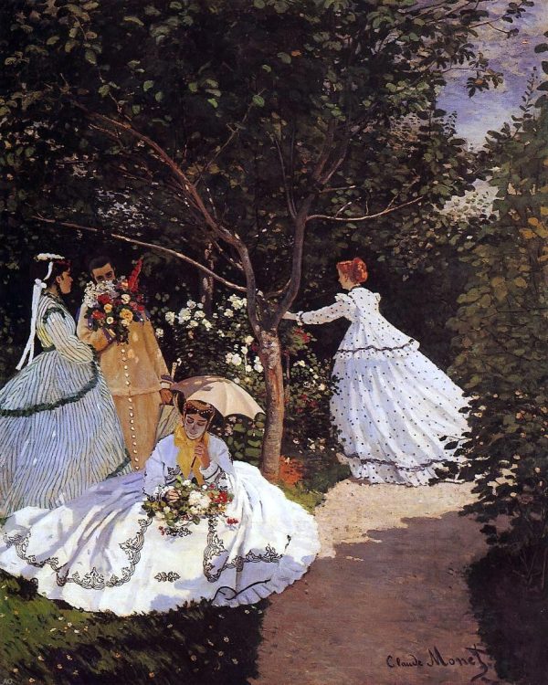 Women in the Garden by Claude Oscar Monet - Hand-Painted Oil Painting on Canvas on Sale