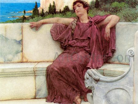 A Female Figure Resting (also known as Dolce far Niente) by Sir Lawrence Alma-Tadema - Hand-Painted Oil Painting on Canvas Online