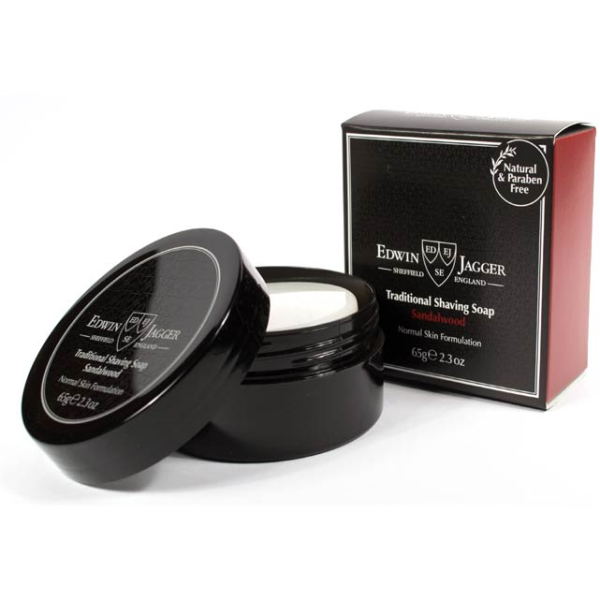 Edwin Jagger PPS-SSSWT Shaving Soap Santalmedžio aromato skutimosi muilas indelyje, 65g Fashion